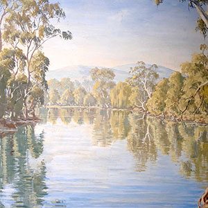 Airport Art - Harry Spencer - River Murray Scene Airport Art - Harry Spencer - River Murray Scene