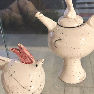 Airport Art - Chris Cuthleben - Chook, Tall Teapot Airport Art - Chris Cuthleben - Chook, Tall Teapot