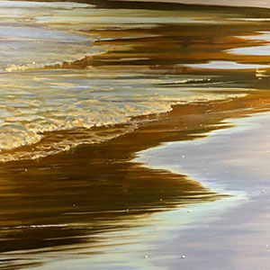 Airport Art - Belinda Dorey - Liquid Gold Reflections I Airport Art - Belinda Dorey - Liquid Gold Reflections I