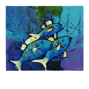 Airport Art - Neil Sheppard - Hanging About - Square