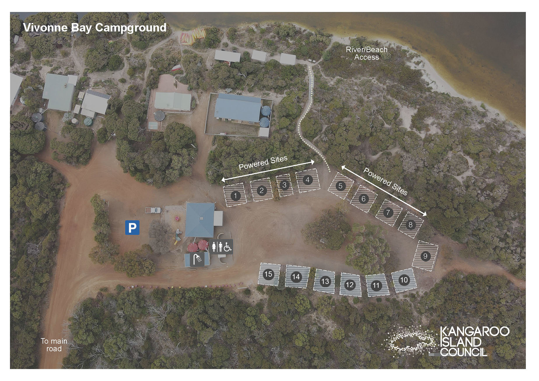 Vivonne Bay Campground Map